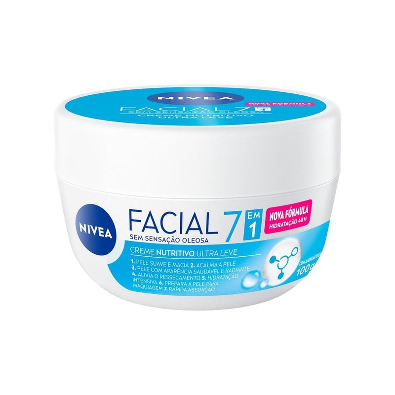 Creme Facial Nivea Nutritivo 100g - Hidratação Intensiva