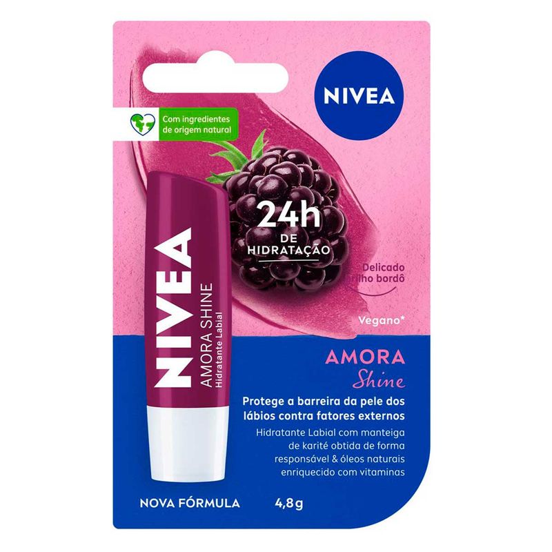 Protetor Labial Nivea Amora Shine - Hidratação e Brilho