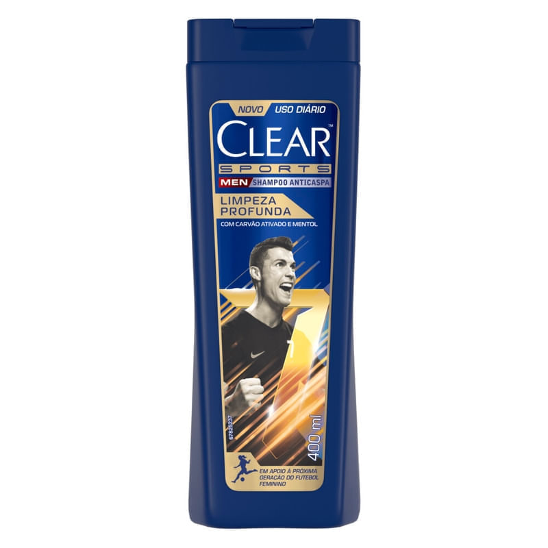 Shampoo Clear Men Limpeza Profunda 400ml - Anticaspa