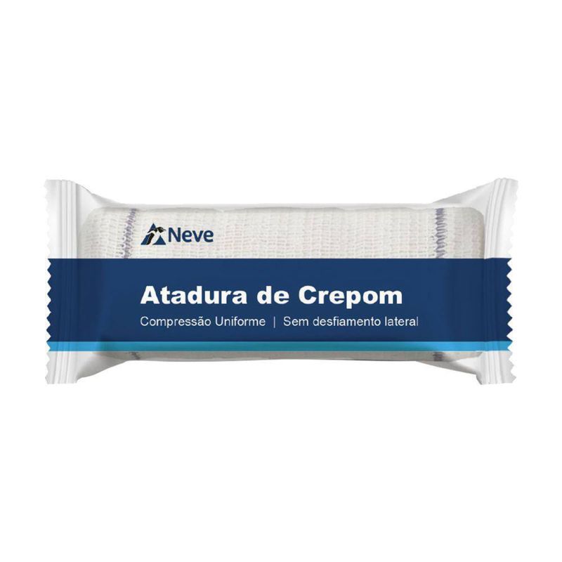 Atadura de Crepom Neve 13 fios 12cm x 1,8m - Alta Qualidade