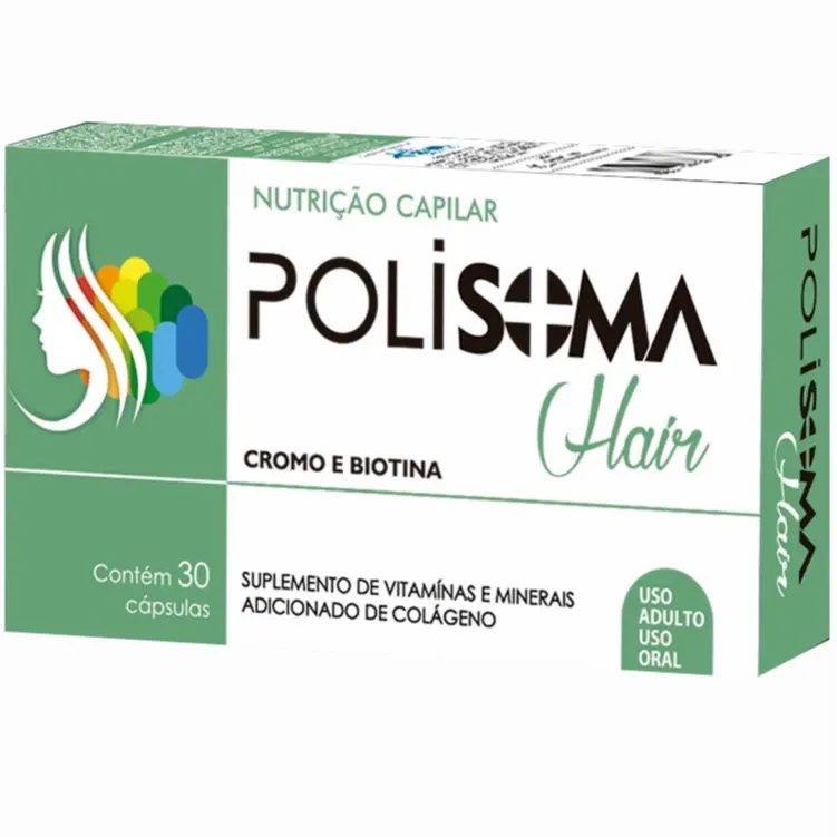 Polisoma Hair 30 Cápsulas Vitamina para Cabelos e Unhas VENCIMENTO 31/07/2026