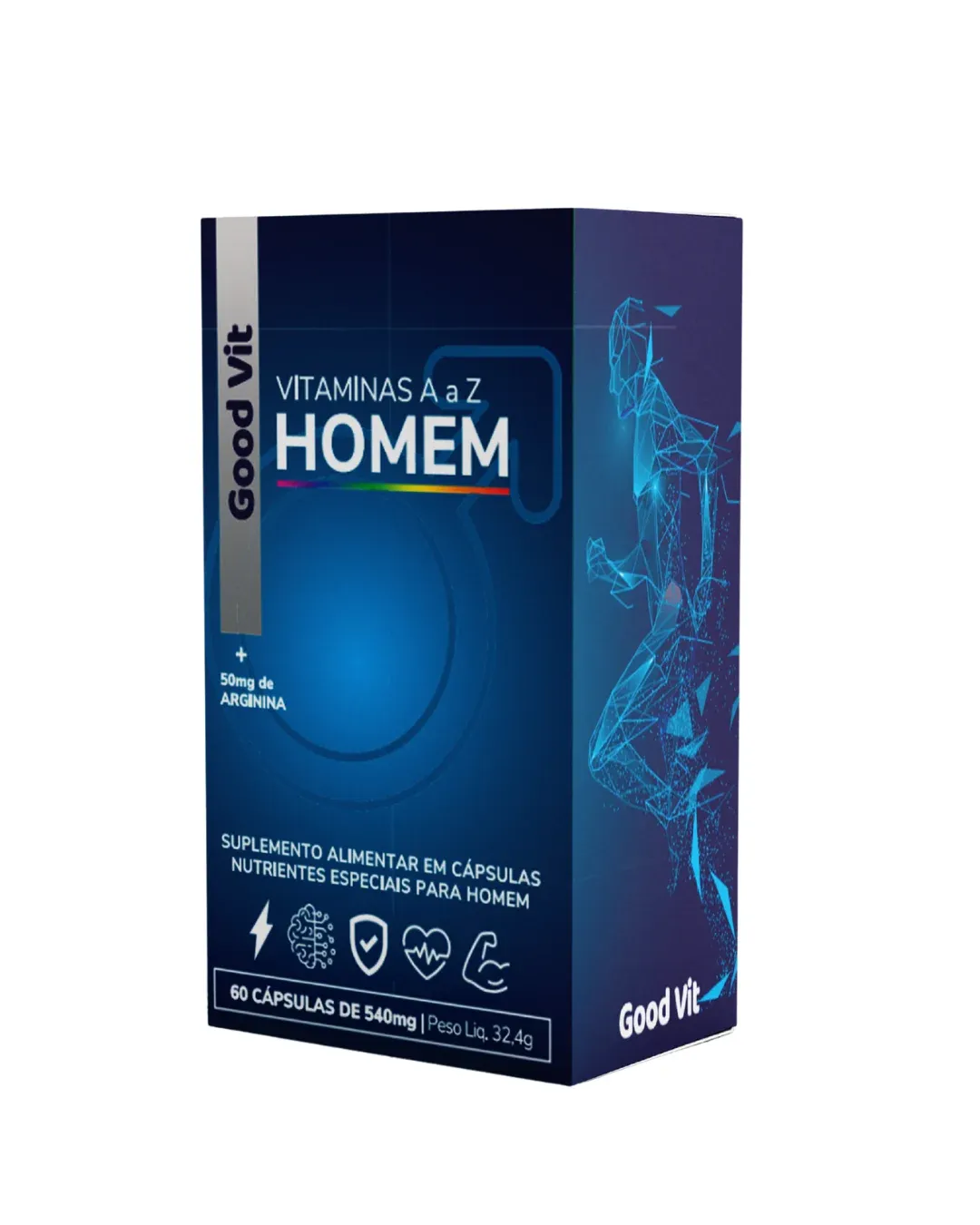 Suplemento Alimentar Good Vit Homem A/Z 60 cápsulas