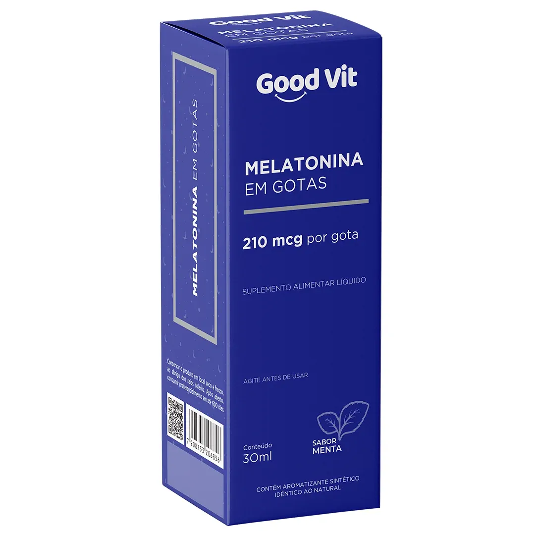 Melatonina Gotas 210 mcg por Gota 30 ml Good Vit SB Menta